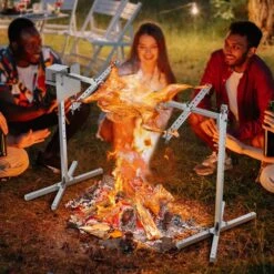 Electric BBQ Rotisserie Grill Kit, 46 In. 90 Lbs. Capacity, Automatic 42 Watt Height Adjustable Universal Stand, Kit -Vevor vevor rotisseries ddxzkj46inchg2dvev1 31 1000