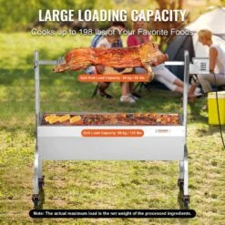 Rotisserie Grill, BBQ Whole Pig Lamb Goat Charcoal Spit Grill, 46 In. 132 Lbs. Capacity, Electric 52-Watt Motor Roaster -Vevor vevor rotisseries ddxzkj46inchj1cppv1 4f 1000