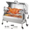 Stainless Steel Rotisserie Grill With Hooded Cover BBQ Whole Pig Lamb Goat Charcoal Spit Grill -Vevor vevor rotisseries hlkd4650w60kgcmnmv1 64 1000