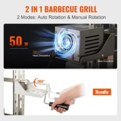 Stainless Steel Rotisserie Grill 46 In. Pig Rotisserie Roaster 50 W Motor Lamb Rotisserie System -Vevor vevor rotisseries hlkd4650w60kgvpl0v1 1f 1000