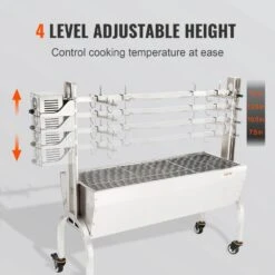 Stainless Steel Rotisserie Grill 46 In. Pig Rotisserie Roaster 50 W Motor Lamb Rotisserie System -Vevor vevor rotisseries hlkd4650w60kgvpl0v1 4f 1000