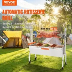 Stainless Steel Rotisserie Grill 46 In. Pig Rotisserie Roaster 50 W Motor Lamb Rotisserie System -Vevor vevor rotisseries hlkd4650w60kgvpl0v1 c3 1000