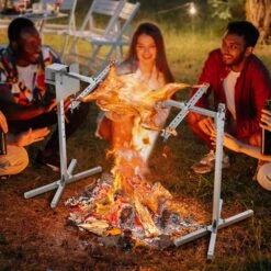 Electric BBQ Rotisserie Grill Kit 46 In. Heavy Duty Grilling Kit With Height Adjustable Universal Roaster Stand -Vevor vevor rotisseries xknn4640w40kgro55v1 31 1000