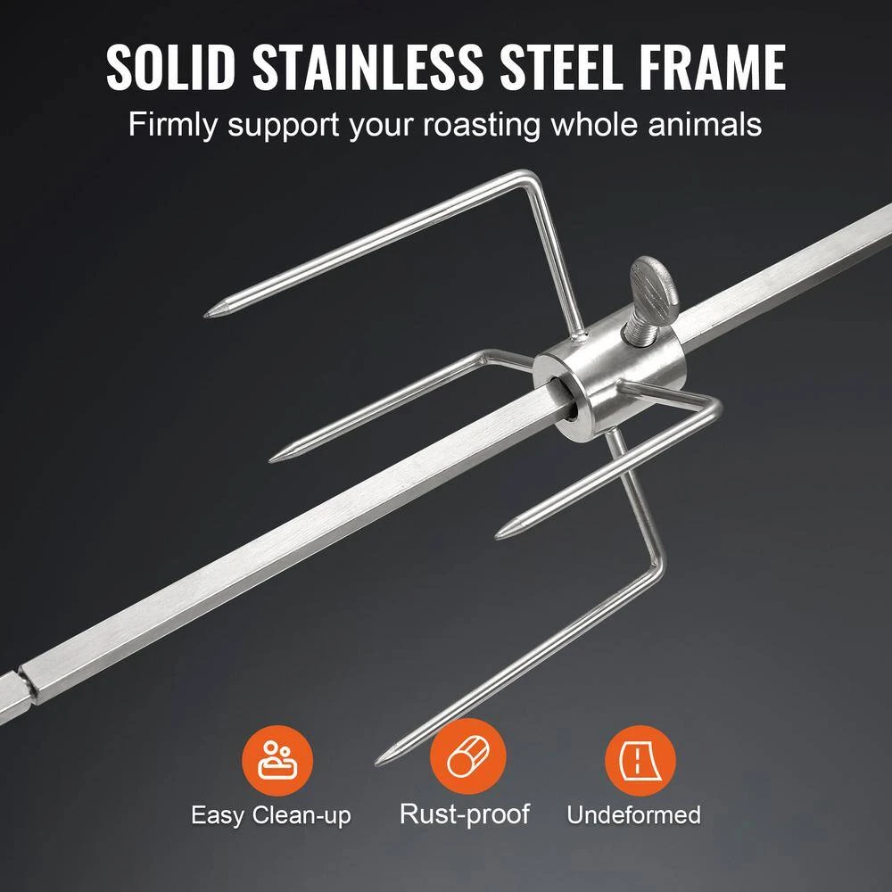 Universal Rotisserie Ring Kit For 22 In. Charcoal Kettle And Other Similar Grills Stainless Steel Kettle Rotisserie Kit 8 Universal Rotisserie Ring Kit For 22 In. Charcoal Kettle And Other Similar Grills Stainless Steel Kettle Rotisserie Kit - Image 6