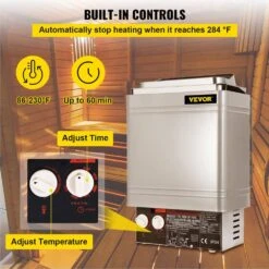 2,000-Watt Sauna Heater 110-Volt -120-Volt Dry Steam Bath Stove With Internal Controller For Spa Sauna Room -Vevor vevor sauna accessories 2kwwksnl wct120v1v0 1f 1000