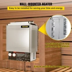 2,000-Watt Sauna Heater 110-Volt -120-Volt Dry Steam Bath Stove With Internal Controller For Spa Sauna Room -Vevor vevor sauna accessories 2kwwksnl wct120v1v0 44 1000