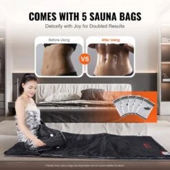 Sauna Blanket For Detoxification 5 To 60 Minutes Timer 1-Person Indoor Fabric Frame Infrared Sauna With Time Display 14 Sauna Blanket For Detoxification 5 To 60 Minutes Timer 1-Person Indoor Fabric Frame Infrared Sauna With Time Display -Vevor vevor saunas hwsntnjb3171tljs8v1 0117 fa 1000