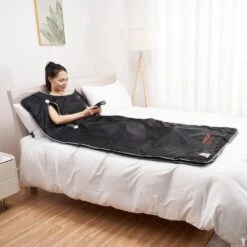 Sauna Blanket For Detoxification 1 To 6 Level Adjustable Temp 1-Person Indoor Fabric Frame Infrared Sauna Portable Sauna -Vevor vevor saunas hwsntnjb36764rd8iv1 31 1000