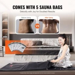 Sauna Blanket For Detoxification Portable Far Infrared Sauna For Home Relaxation 1-6 Level Adjustable Temprature -Vevor vevor saunas hwsntpu7171iiscjyv1 fa 1000