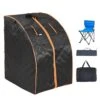 Portable Sauna Tent 1-Person Indoor Metal Frame Material Infrared Sauna 1050-Watt With Foldable Chair Storage Bag