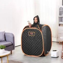 Portable Personal Steam Sauna Spa Tent 1000-Watt 1-Person Indoor Steel Frame Infrared Sauna With Foldable Chair Sauna -Vevor vevor saunas zqbxssn1000w6f5fmv1 31 1000