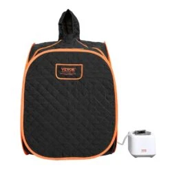 Portable Personal Steam Sauna Spa Tent 1000-Watt 1-Person Indoor Steel Frame Infrared Sauna With Foldable Chair Sauna