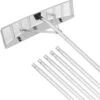 Snow Roof Rake 25 In. Blade Snow Removal Tool 21 Ft. Reach Aluminium Roof Shovel Roll Wheels Snow Blowers