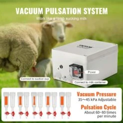 Goat Milking Machine, 3 L 304 Stainless Steel Bucket, Electric Automatic Pulsation Vacuum Milker, Portable Milker -Vevor vevor specialty garden tools bxsjnjcd3l3042gl5v1 1f 1000