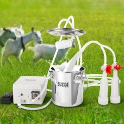 Goat Milking Machine, 3 L 304 Stainless Steel Bucket, Electric Automatic Pulsation Vacuum Milker, Portable Milker -Vevor vevor specialty garden tools bxsjnjcd3l3042gl5v1 31 1000
