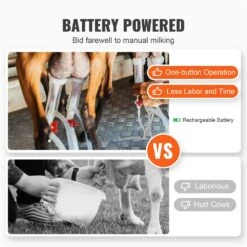 Goat Milking Machine, 3 L 304 Stainless Steel Bucket, Electric Automatic Pulsation Vacuum Milker, Portable Milker -Vevor vevor specialty garden tools bxsjnjcd3l3042gl5v1 4f 1000