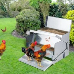 Automatic Chicken Feeder Galvanized Steel Poultry Feeder 25 Lbs. 10 Chickens -Vevor vevor specialty garden tools jqwlq25lbs00d0c1zv0 31 1000