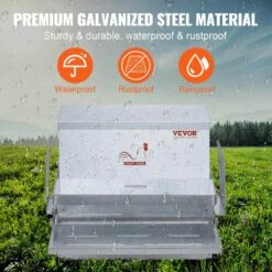 Automatic Chicken Feeder Galvanized Steel Poultry Feeder 25 Lbs. 10 Chickens -Vevor vevor specialty garden tools jqwlq25lbs00d0c1zv0 44 1000