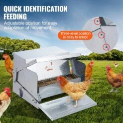 Automatic Chicken Feeder Galvanized Steel Poultry Feeder 25 Lbs. 10 Chickens -Vevor vevor specialty garden tools jqwlq25lbs00d0c1zv0 fa 1000
