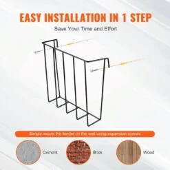 Livestock Hay Feeder, 24 Gal. Large Capacity, 2-Packs Heavy-Duty Steel Goat Hay Rack, 27 In. Long Wall Mounted -Vevor vevor specialty garden tools scwsq271025izy7hdv0 fa 1000