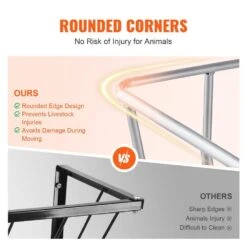 Livestock Hay Feeder, 18.5 Gal. Large Capacity, Heavy-Duty Steel Goat Hay Rack, 24.4 In. Long Wall Mounted Hay Holder -Vevor vevor specialty garden tools scwsqbgswgws1egm7v0 1f 1000