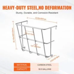 Livestock Hay Feeder, 18.5 Gal. Large Capacity, Heavy-Duty Steel Goat Hay Rack, 24.4 In. Long Wall Mounted Hay Holder -Vevor vevor specialty garden tools scwsqbgswgws1egm7v0 4f 1000