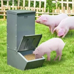Hog Feeder, 2.2 Bushel Capacity Single Door Pig Feeder, Heavy Duty Steel Piglets Feeder Multipurpose Trough Creep Feeder -Vevor vevor specialty garden tools scwsqdmzwsq1wlrj5v0 31 1000