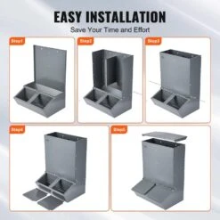 Hog Feeder 3.7 Bushel Capacity Double Door Pig Feeder, Heavy Duty Steel Piglets Feeder, Multipurpose Trough Creep Feeder -Vevor vevor specialty garden tools scwsqlmzwsq2l3dl0v0 fa 1000