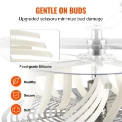 Bud Leaf Trimmer 16 In. Stainless Steel Manual Bud Trimmer Machine With Clear PET Cover For Cutting Leaves Buds Flowers -Vevor vevor specialty garden tools sdscj16inchp8j4djv0 44 1000