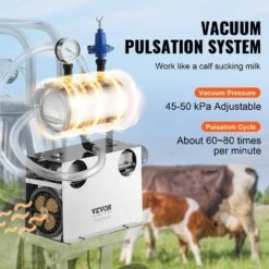 Electric Cow Milking Machine 6.6 Gal. Stainless Steel Bucket, Automatic Pulsation Vacuum Milker Portable Milker 12 Electric Cow Milking Machine 6.6 Gal. Stainless Steel Bucket, Automatic Pulsation Vacuum Milker Portable Milker -Vevor vevor specialty garden tools ydsjnjc25l3040bn2v1 4f 1000