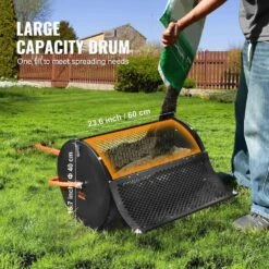 24 In. Compost Spreader Adjustable Heights Peat Moss Spreader Rust-Proof And Corrosion-Proof For Lawn Garden Care -Vevor vevor spreaders gtsbjh224inch29ukv0 44 1000