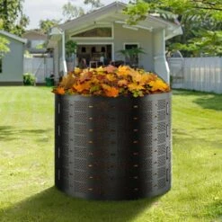 Compost Bin 220 Gal. Outdoor Expandable Composter And Large Capacity Composting Bin Creation Fertile Soil Blade Span -Vevor vevor stationary composters gdsdfxhspe24xfbxxv0 31 1000