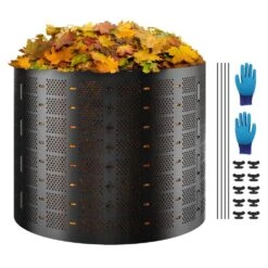 Compost Bin 220 Gal. Outdoor Expandable Composter And Large Capacity Composting Bin Creation Fertile Soil Blade Span