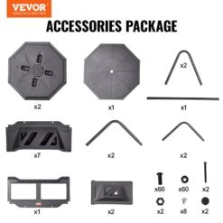 Compost Bin 43 Gal. Dual Chamber Composting Tumbler Large Tumbling Composter With 2 Sliding Doors And Frame -Vevor vevor tumbler composters fgdfj43jl000693kav0 76 1000