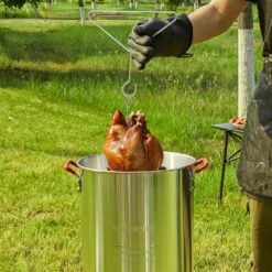 Turkey Deep Fryer 30 Qt. Turkey Fryer Boiler Steamer Cooker Set Outdoor Aluminum Seafood Frying Pot -Vevor vevor turkey fryers h30qt54000btu6sihv0 31 1000