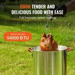 Turkey Deep Fryer 30 Qt. Turkey Fryer Boiler Steamer Cooker Set Outdoor Aluminum Seafood Frying Pot -Vevor vevor turkey fryers h30qt54000btu6sihv0 4f 1000