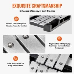 32 Note Glockenspiel Xylophone Bell Kit Percussion Instrument With Mallets Drum Sticks And Carrying Bag For Adults -Vevor vevor wind chimes 32yfzqwzjwlxwxec2v0 fa 1000