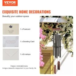Wind Chimes For Outside, 48 In. Deep Tone Wind Chimes With 5-Tubes, Unique Large Memorial Wind Chimes For Anniversary -Vevor vevor wind chimes jsflhs48inchzepnav0 76 1000