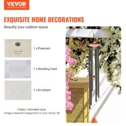 Wind Chimes For Outside, 60 In., Deep Tone Wind Chimes With 6-Tubes Unique Large Memorial Wind Chimes For Anniversary -Vevor vevor wind chimes jsflhs60inch21a4xv0 76 1000