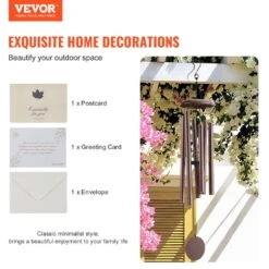 Wind Chimes For Outside, 45 In. Deep Tone Wind Chimes With 6 Tubes, Unique Large Memorial Wind Chimes, No Cabinet -Vevor vevor wind chimes jsflqts45incmp911v0 76 1000