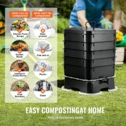 5-Tray Worm Composter 50 L Worm Compost Bin Outdoor And Indoor, Sustainable Design Worm Farm Kit Recycling Food Waste -Vevor vevor worm composters rcsdfx540sppp2dpav0 fa 1000