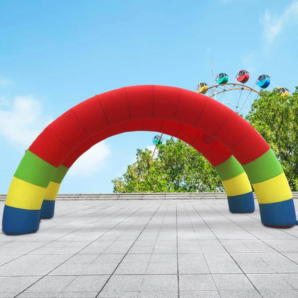 Twin Arches 26.2 X 10.4 Ft. Inflatable Rainbow Arch With Blower Inflatable Archway For Party 11 Twin Arches 26.2 X 10.4 Ft. Inflatable Rainbow Arch With Blower Inflatable Archway For Party - Image 9