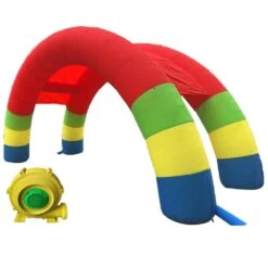 Twin Arches 26.2 X 10.4 Ft. Inflatable Rainbow Arch With Blower Inflatable Archway For Party