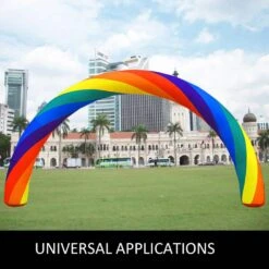 Inflatable Rainbow Arch 26.2 X 10.4 Ft. Inflatable Archway With Blower For Garden -Vevor vevor yard inflatables cqgm8x4mcqchgm001v1 76 1000