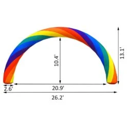Inflatable Rainbow Arch 26.2 X 10.4 Ft. Inflatable Archway With Blower For Garden -Vevor vevor yard inflatables cqgm8x4mcqchgm001v1 d4 1000