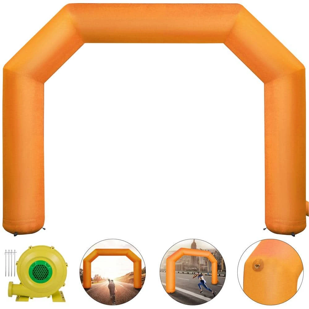 Inflatable Arch 19.5 Ft. W Hexagon Inflatable Arch With Blower Inflatable Archway For Race, Orange 3 Inflatable Arch 19.5 Ft. W Hexagon Inflatable Arch With Blower Inflatable Archway For Race, Orange