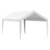Carport Replacement Canopy Cover 10 Ft. X 20 Ft. Garage Top Tent Shelter Tarp Heavy-Duty Waterproof And UV Protected -Vevor white vevor canopy parts ckpb10x20ftd1vxcbv0 64 1000