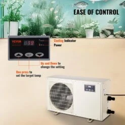 Aquarium Chiller 500 Gal. 1892 L Quiet Refrigeration Compressor 1.5 HP Hydroponic Water Chiller -Vevor white vevor hydroponic systems hwqlqqjrq15hpxjh2v1 44 1000