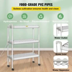 Hydroponics Growing System 108-Sites 12-Pipes 3 Layers Hydroponic Kit Vertical Hydroponic Growing System -Vevor white vevor hydroponic systems sp3108110220v012vv5 1f 1000