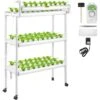 Hydroponics Growing System 90-Sites 10-Food-Grade PVC-U Pipes 3 Layers Indoor Planting Kit With Water Pump, Timer 2 Hydroponics Growing System 90-Sites 10-Food-Grade PVC-U Pipes 3 Layers Indoor Planting Kit With Water Pump, Timer -Vevor white vevor hydroponic systems spz390110220v7fx7v5 64 1000